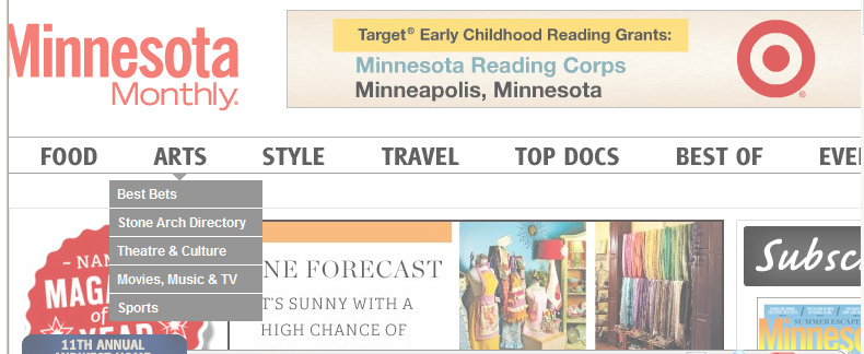 Minnesota Monthly: featuring Heidi Hyphen and other artists, Summer 2011